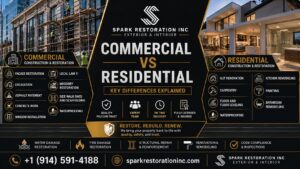 Commercial vs Residential Construction & Restoration