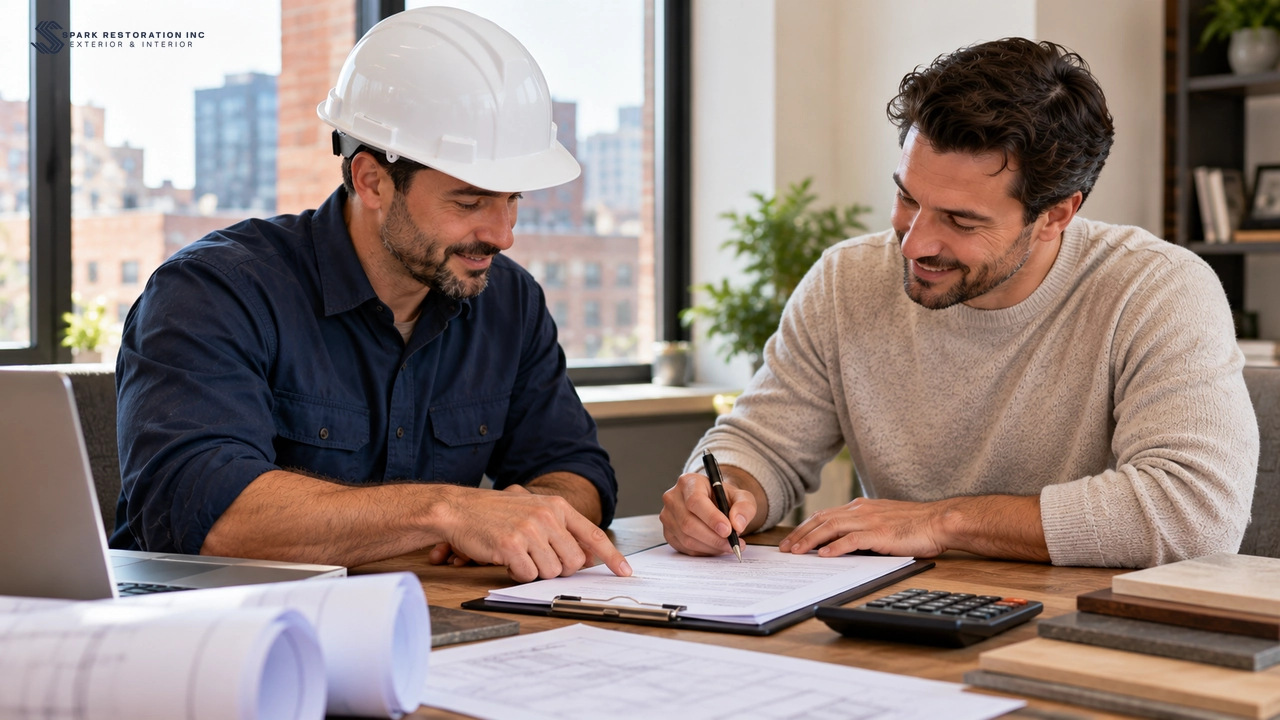 Signing a written contract with a general contractor